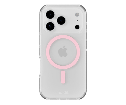Etui do telefonów Holdit MagSafe Case iPhone 17 Pro Pink/Transparent